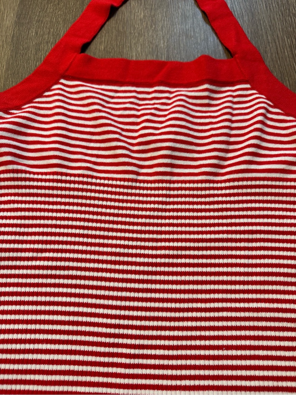 PINK by Frankies Bikinis Chaz Mini Dress Women’s Red White Stripe Ribbed Knit XL - Picture 2 of 5